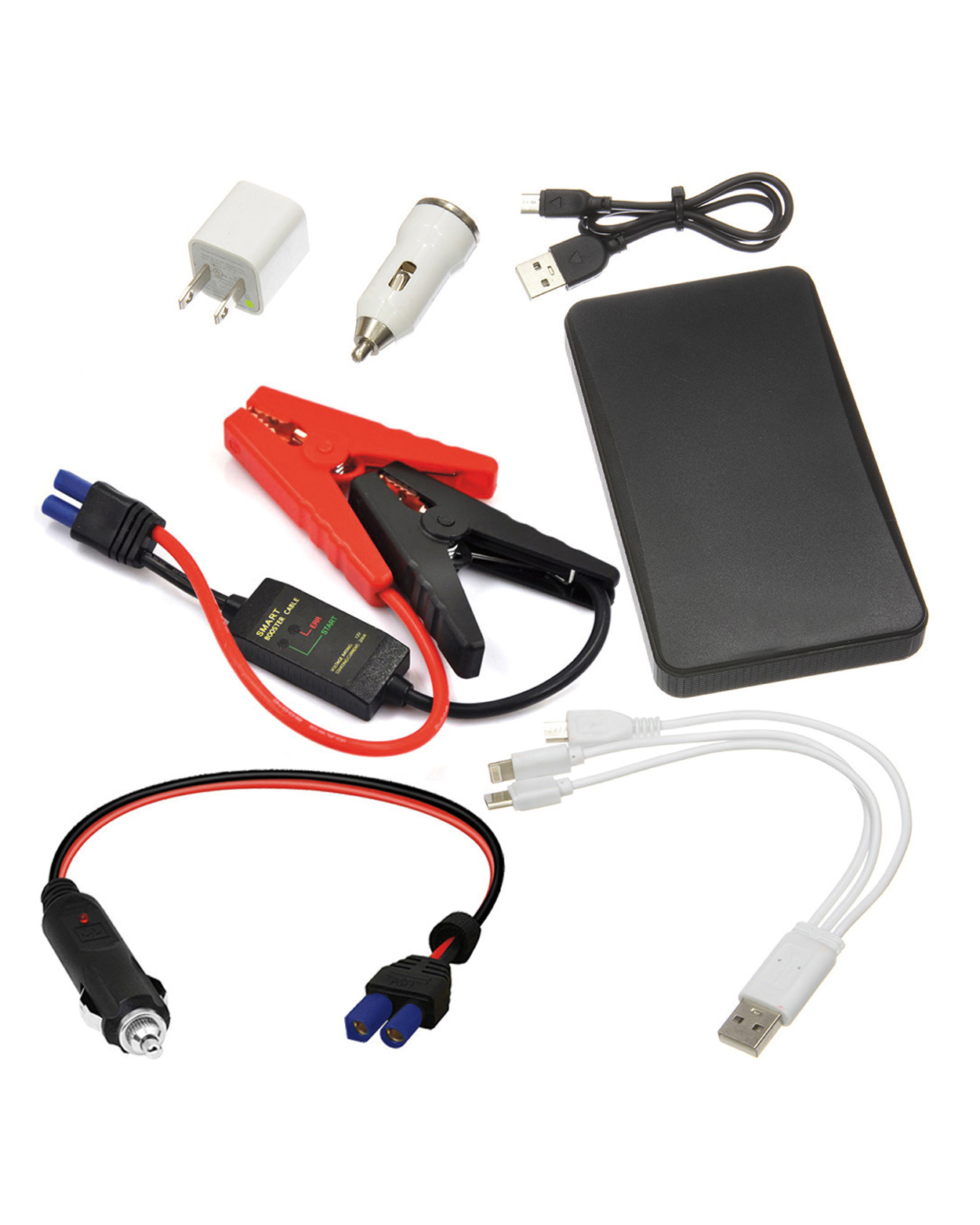 BXIZXD 2-Pack USB A Male to 12V Converter Cable and Car Jump Starter Charger